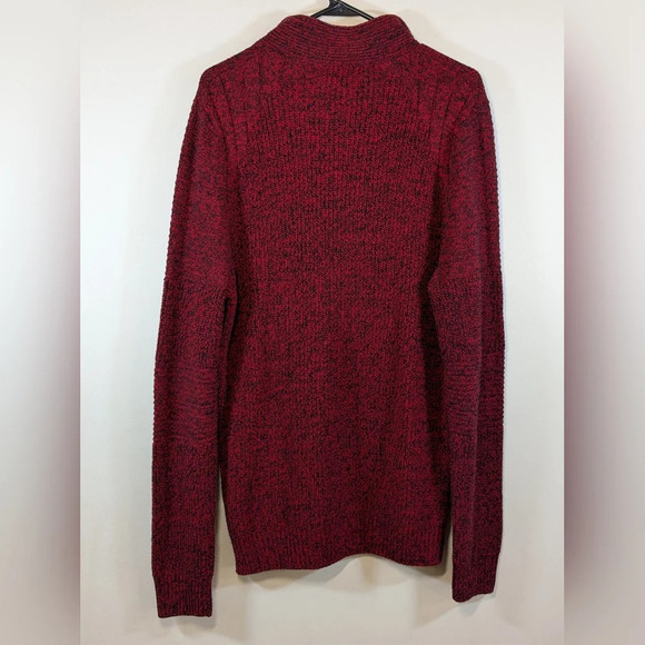 INC mens 1/4 zip sweater, red / black, size L - Picture 5 of 8